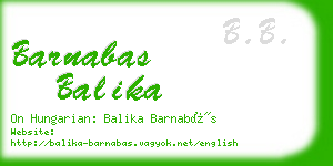 barnabas balika business card